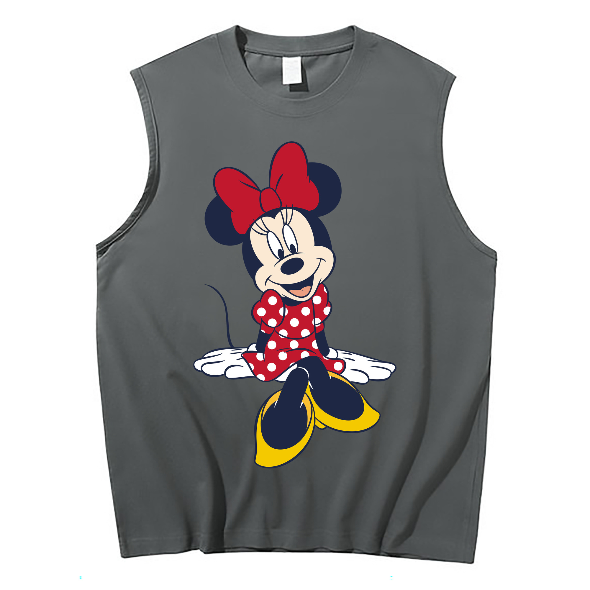 ミッキーマウス Mickey Mouse コットン100％タンクトップ（フロントプリント）